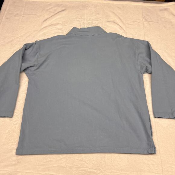 By Taylor Sweatshirt Unisex L/XL Blue Fleece Vneck Pullover Sun Boho Casual - Picture 2 of 8